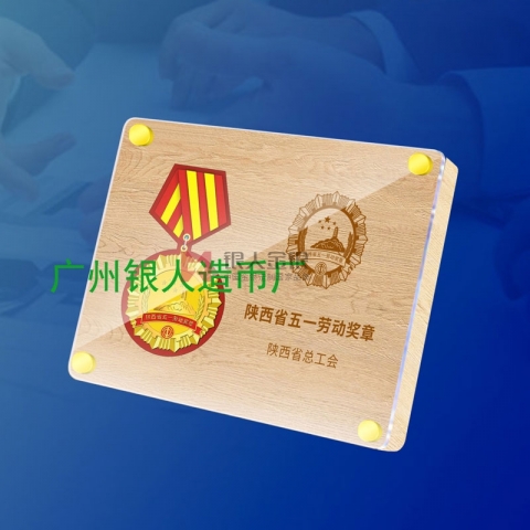 陜西省五一勞動(dòng)模范獎(jiǎng)?wù)聞渍陋?jiǎng)牌證書(shū)