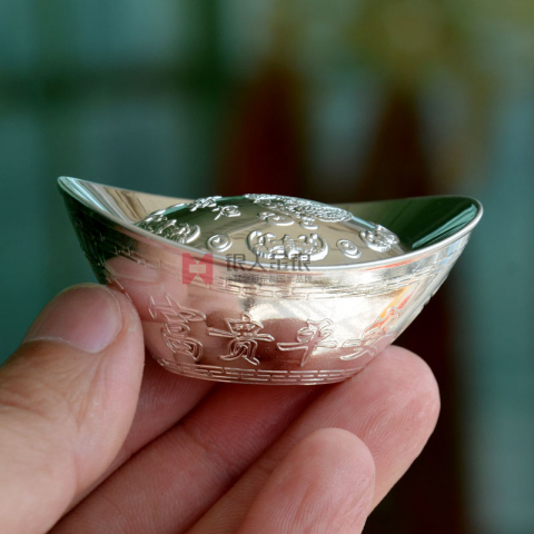 安徽合肥某銀行定制純銀元寶禮品