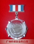 公司滿三年五年十年以上優(yōu)秀員工純銀勛章,銀質紀念獎章制作