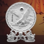 大展鴻圖純銀銀盤定做、訂制純銀紀(jì)念盤、訂做紀(jì)念銀盤