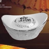 招財(cái)進(jìn)寶銀元寶制作、純銀銀元寶定制、定做純銀銀元寶