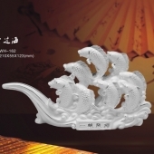 鯉魚躍龍門純銀紀(jì)念品定制