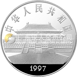 中國(guó)古代名畫系列（孔雀開屏）金銀紀(jì)念幣1盎司圓形銀質(zhì)紀(jì)念幣