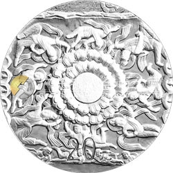 中國石窟藝術(shù)（云岡）金銀紀念幣2盎司圓形銀質(zhì)紀念幣