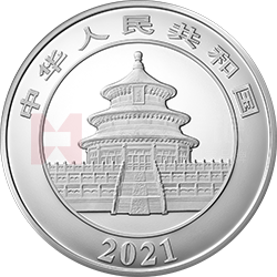 2021版熊貓金銀紀念幣1公斤圓形銀質(zhì)紀念幣