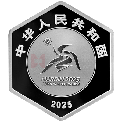 第9屆亞洲冬季運(yùn)動會30克六邊形銀質(zhì)紀(jì)念幣